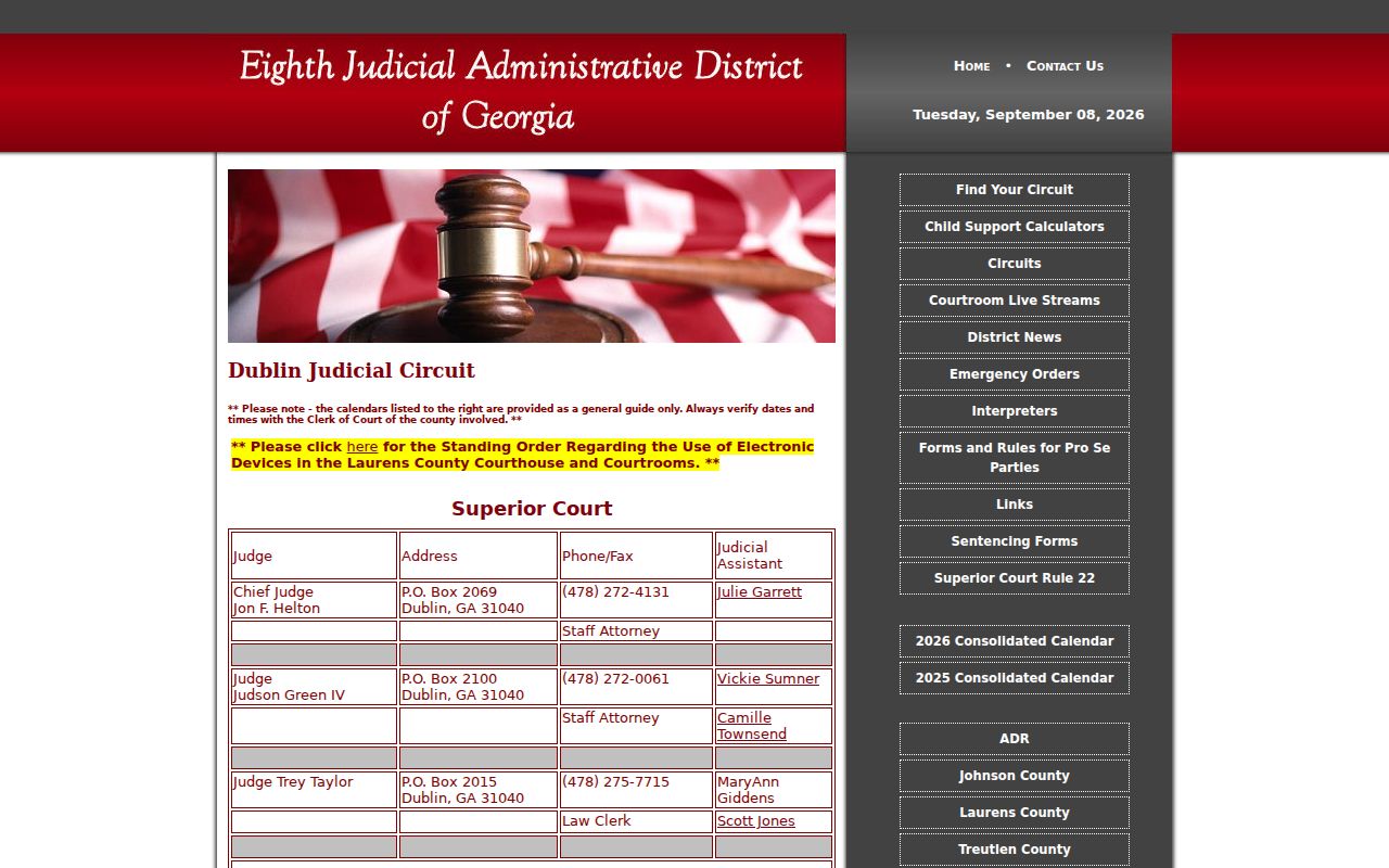 Treutlen County warrant search Dublin Judicial Circuit membership